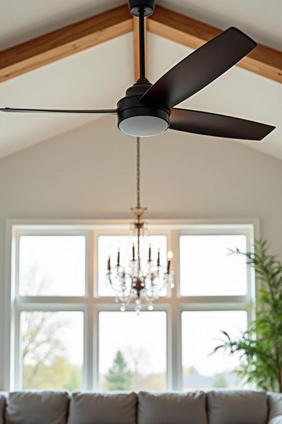 ceiling height dictates fan mounting
