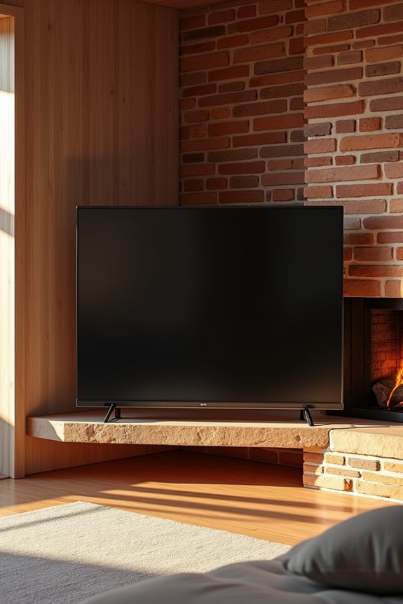 corner tv at 30 40 degrees
