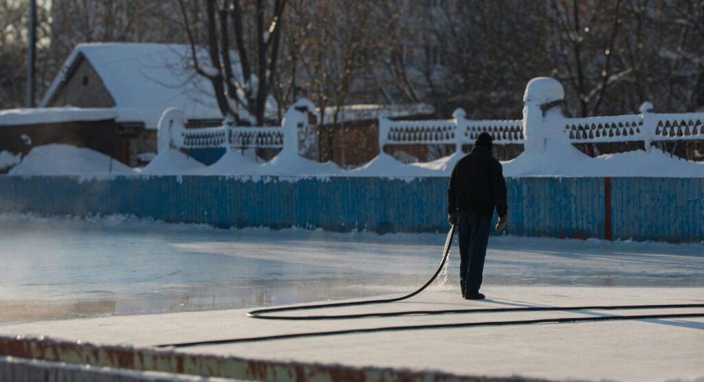 diy backyard ice rink this winter