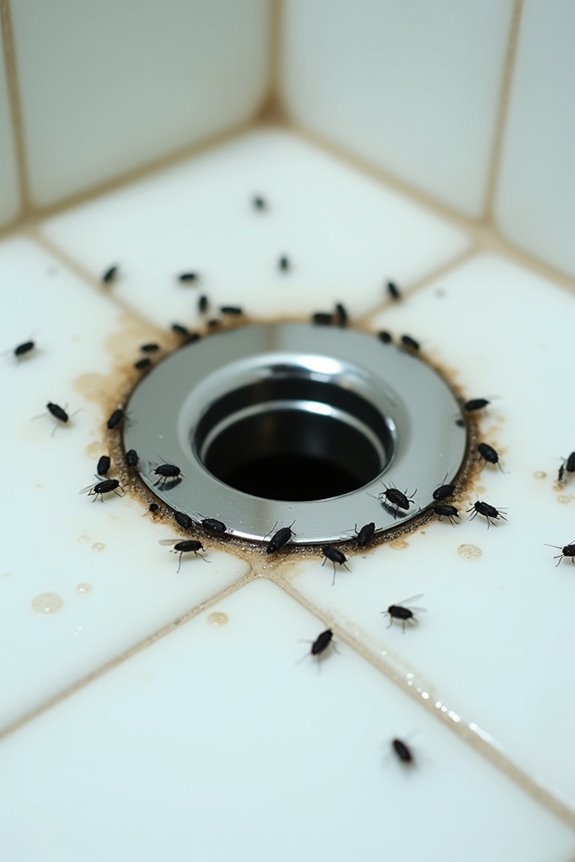 drain flies breed in drains and swarm walls