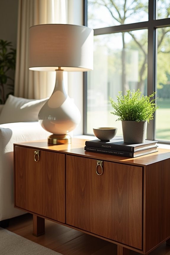 end table near window anchors