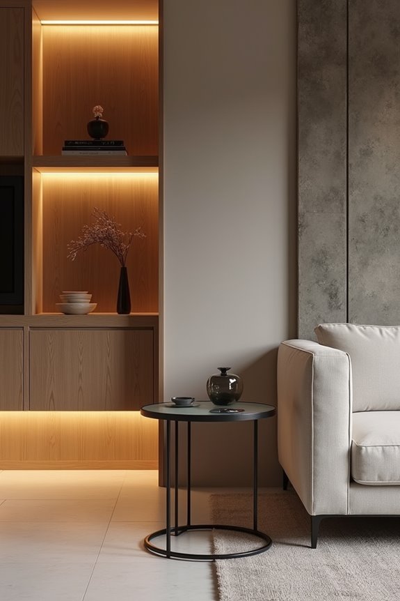 end tables echo wall features