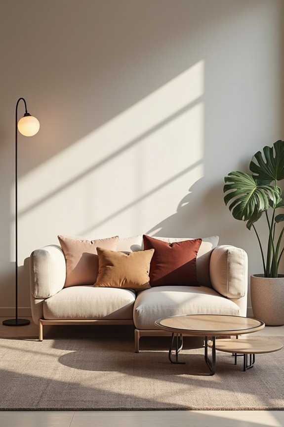 end tables strategically distributed for accessibility