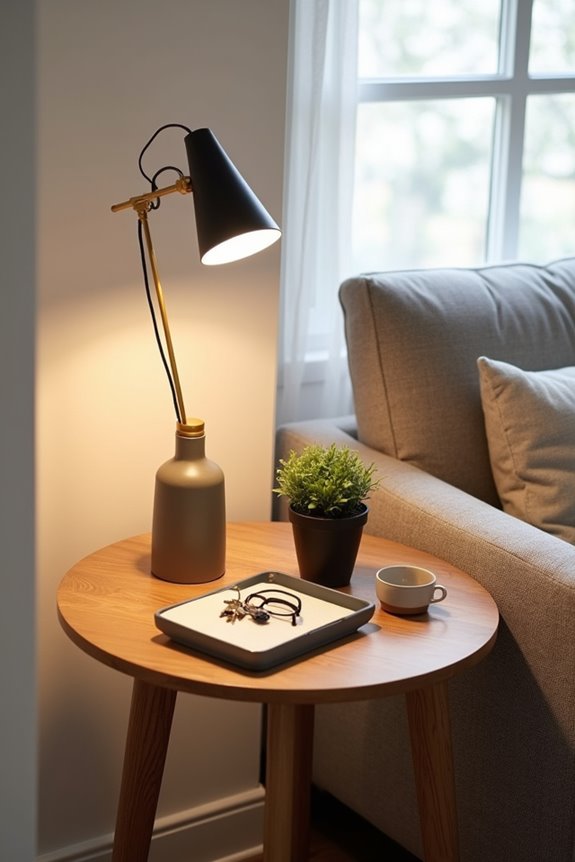 entryway end table clutter catcher