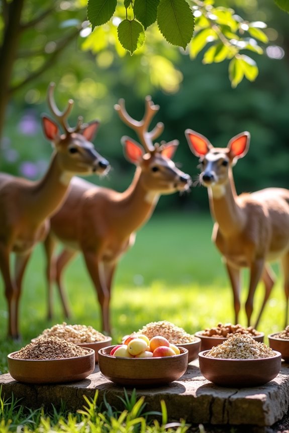 feed deer only when scarce note four words
