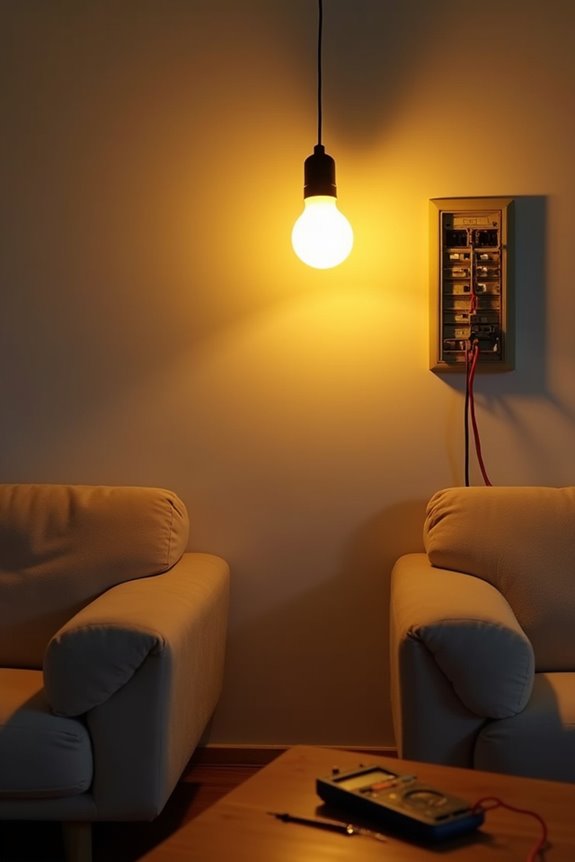 flickering lights indicate panel issues