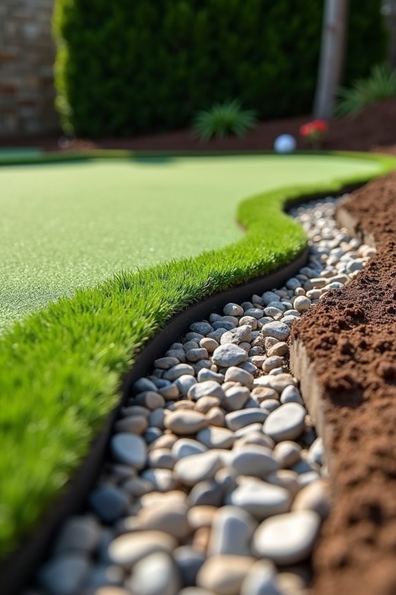 gravel base slope drainage installed
