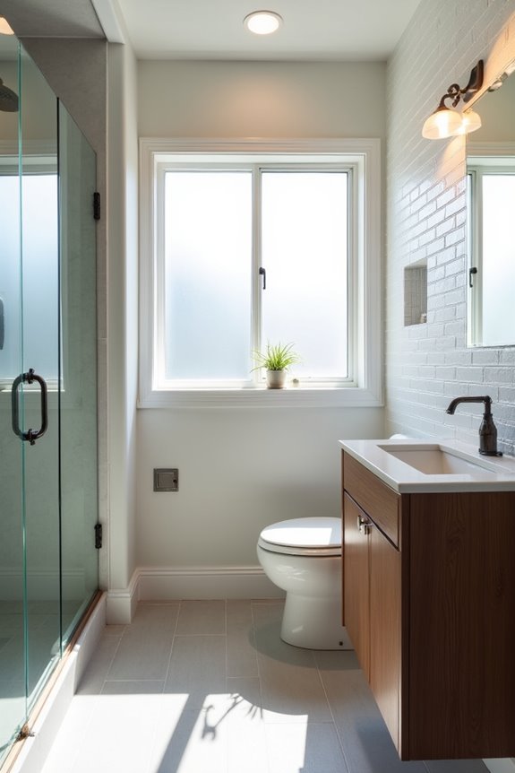 half bathroom with shower addition upgrades