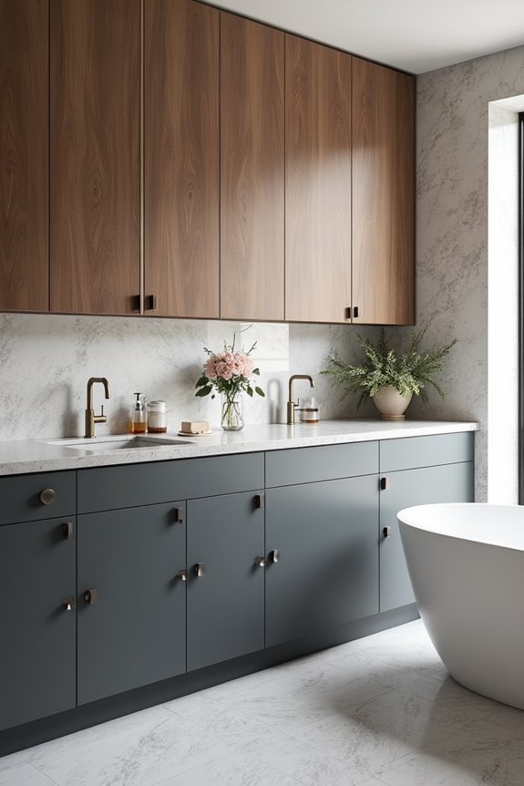 kitchen cabinet size vs bathroom moisture