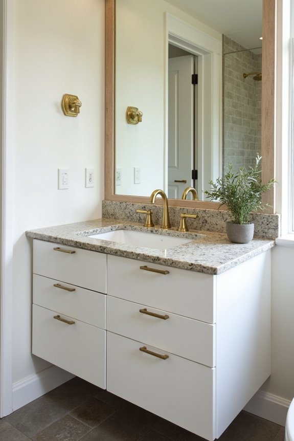 kitchen cabinets adapt for bathroom storage