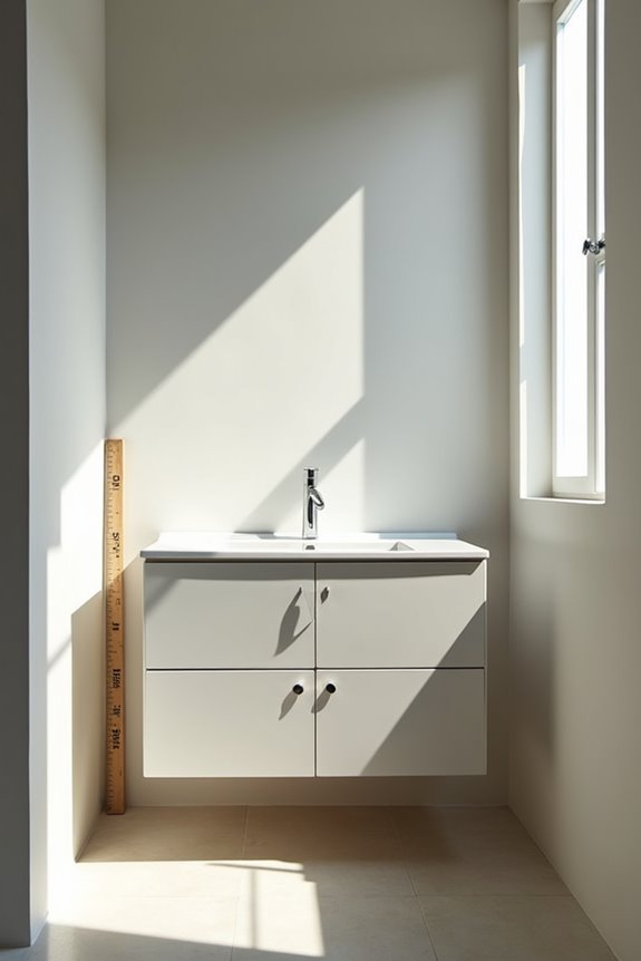 measuring space for vanity
