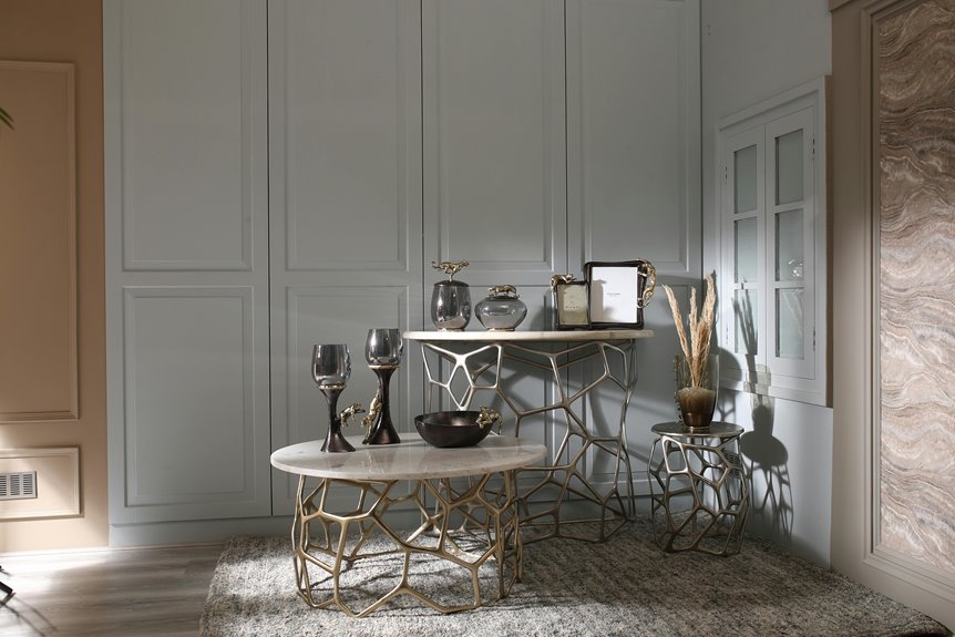 modern living room end table usage