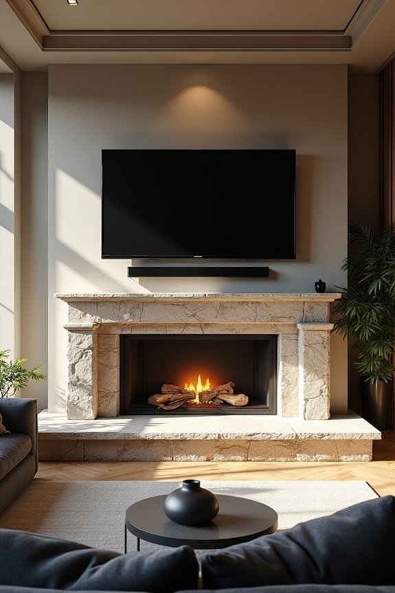 mount tv above fireplace safely