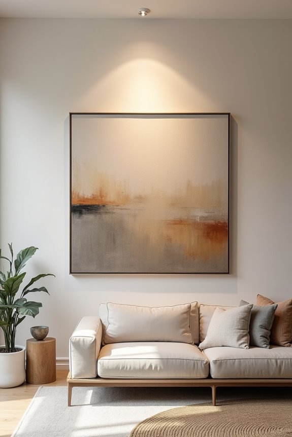 one large artwork anchors room