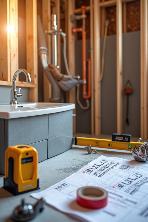 permits required for bathroom plumbing changes