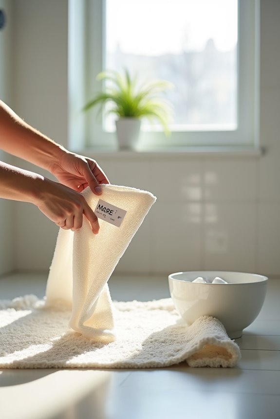 read care labels before washing rugs