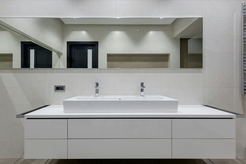 standard bathroom vanity height details specific