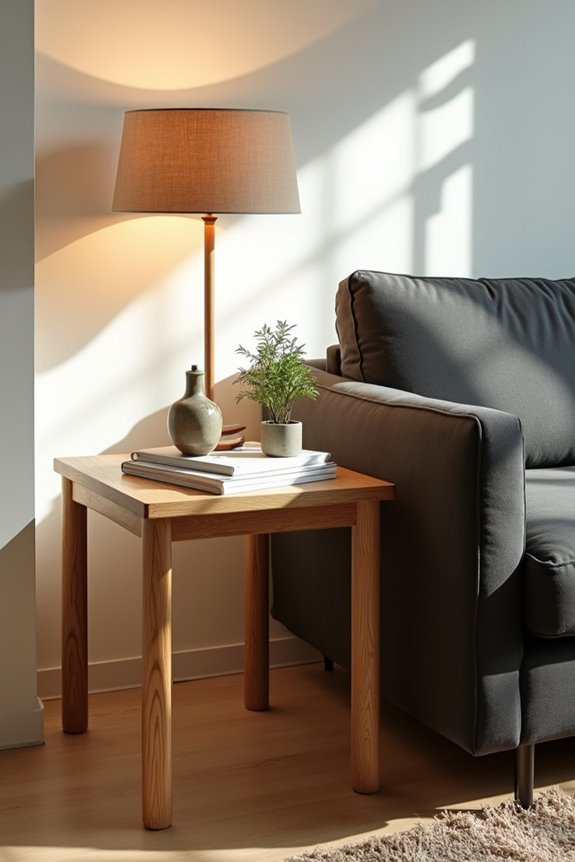 strategic end tables balance space