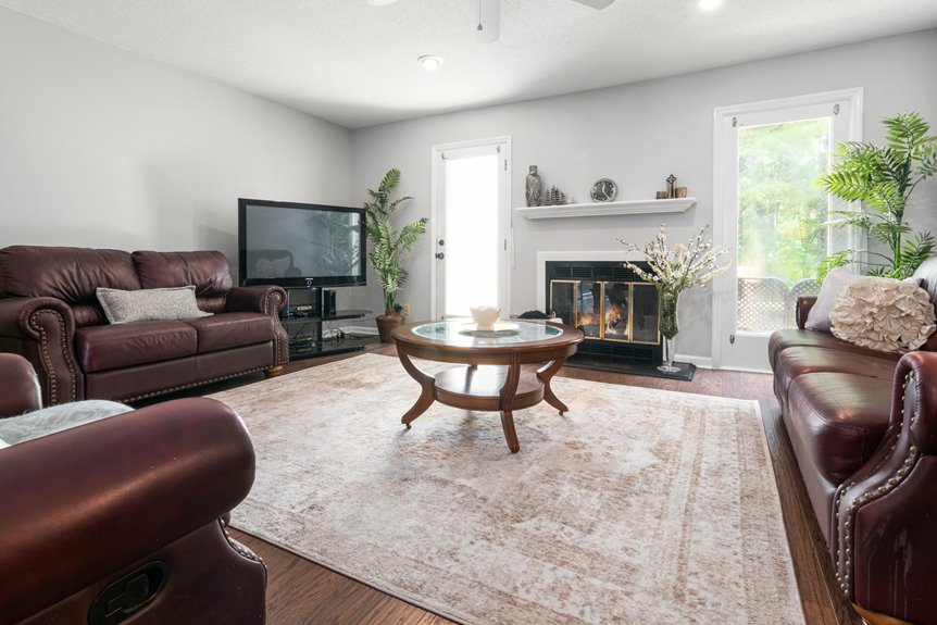 three smart tv placements near fireplace