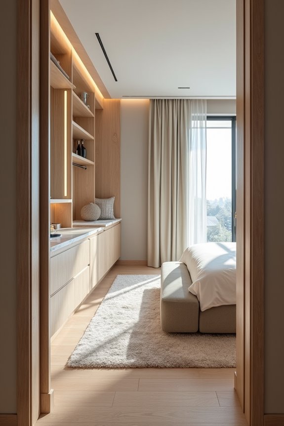 walk in closet and ensuite footprint