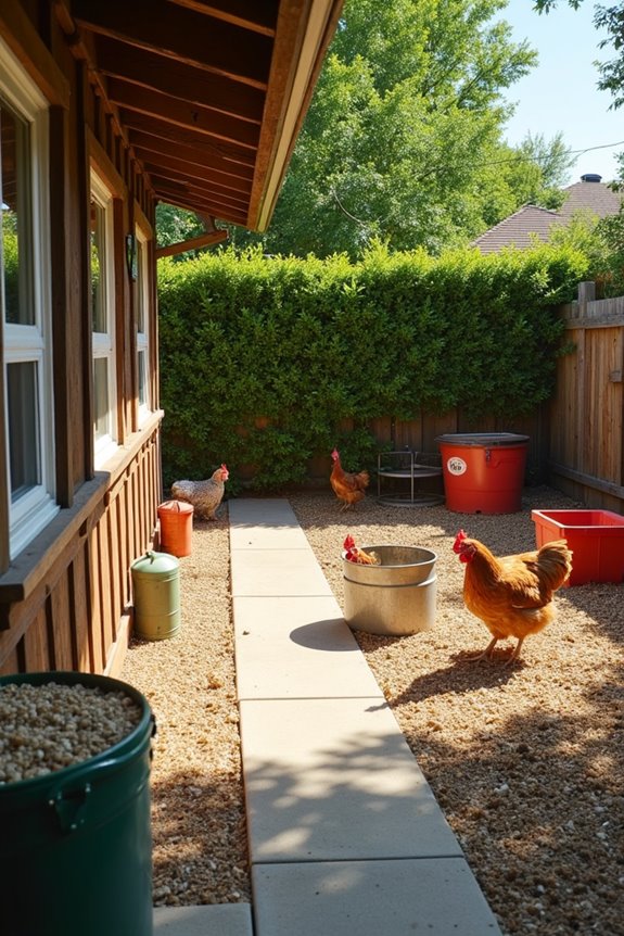 weekly coop manure removal and sealed storage
